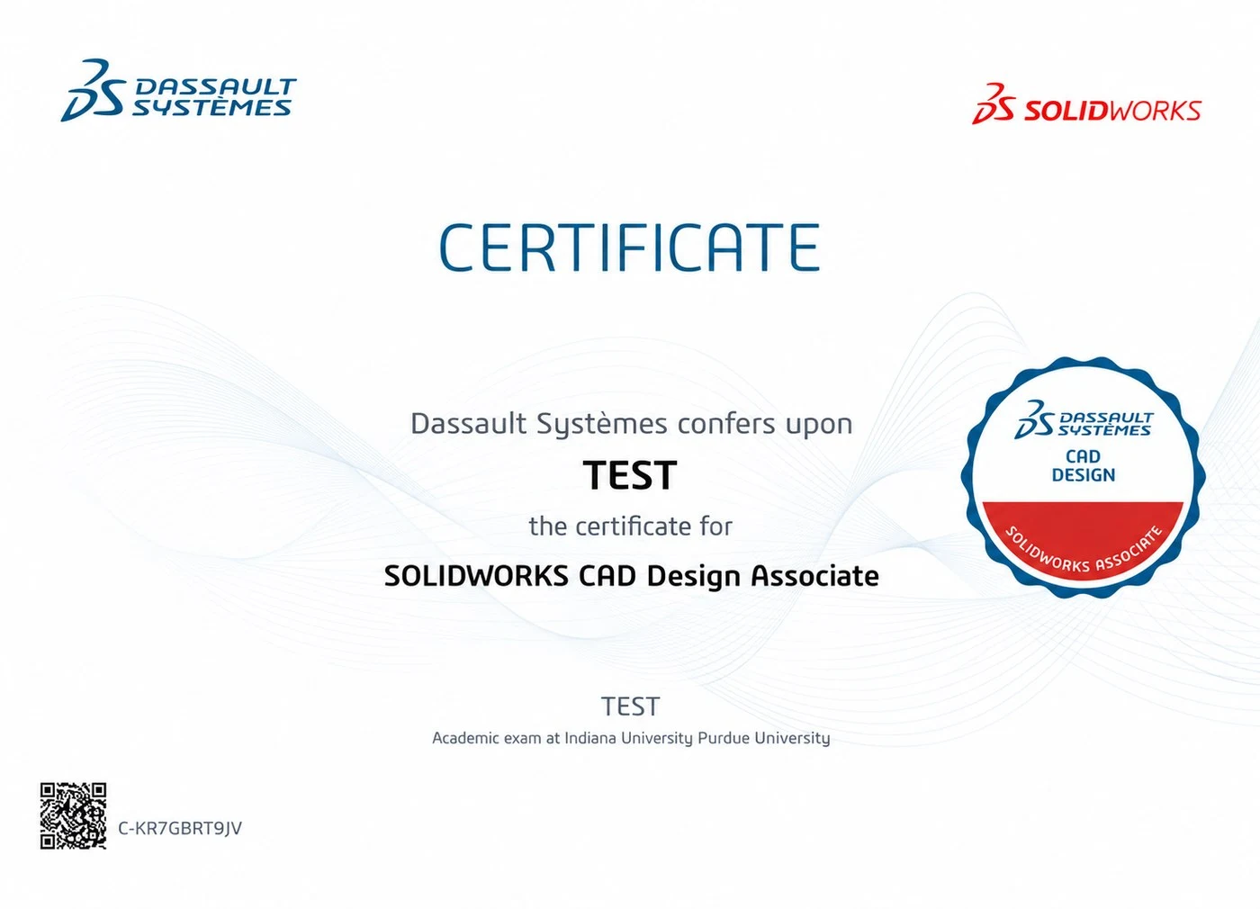 Sample PIGSO Learning certificate